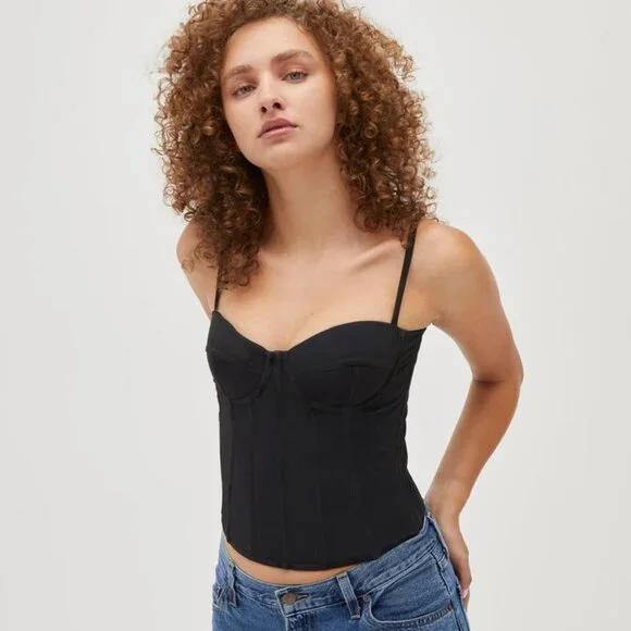 Hill House | Tops | Hill House Black The Elle Corset Top Sz